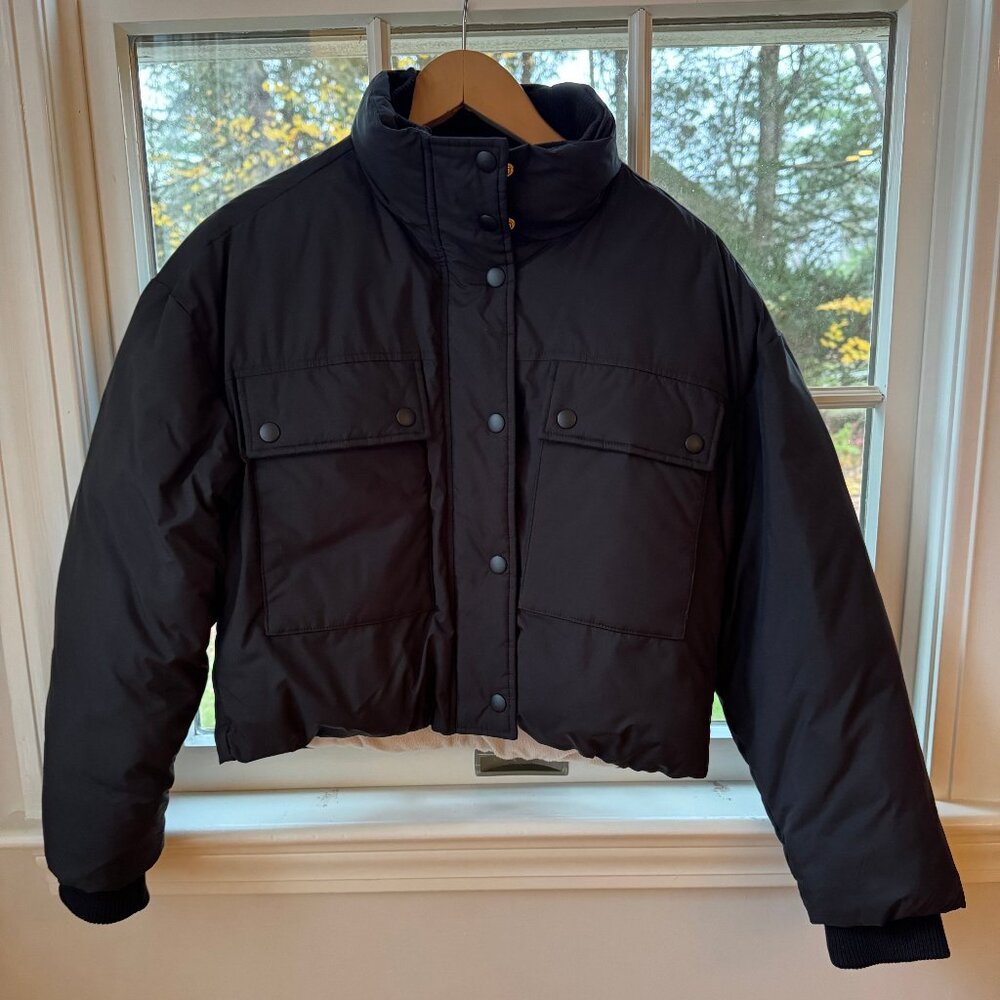 Crewcuts By J. Crew Girls’ Black Cropped Puffer Full Zip in XL (12/13) NWOT